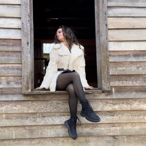 1980's Rabbit Fur Coat Vintage Fur Jacket